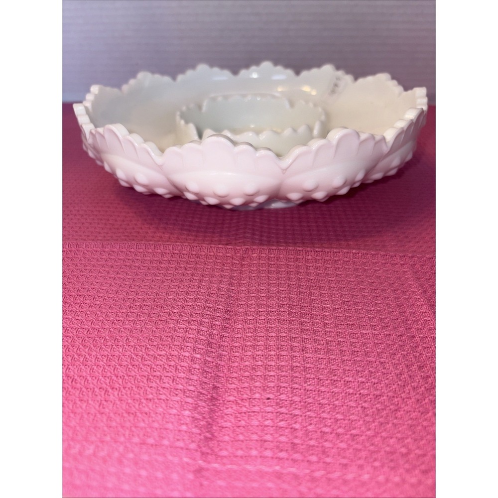 Fenton Hobnail White‎ Milk Glass Vintage Ashtray /Candy Dish